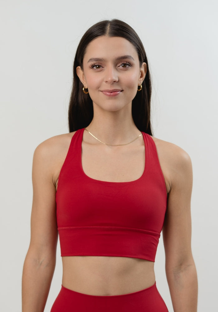 Collection of Silque Bra in Ruby Red in a gallery layout