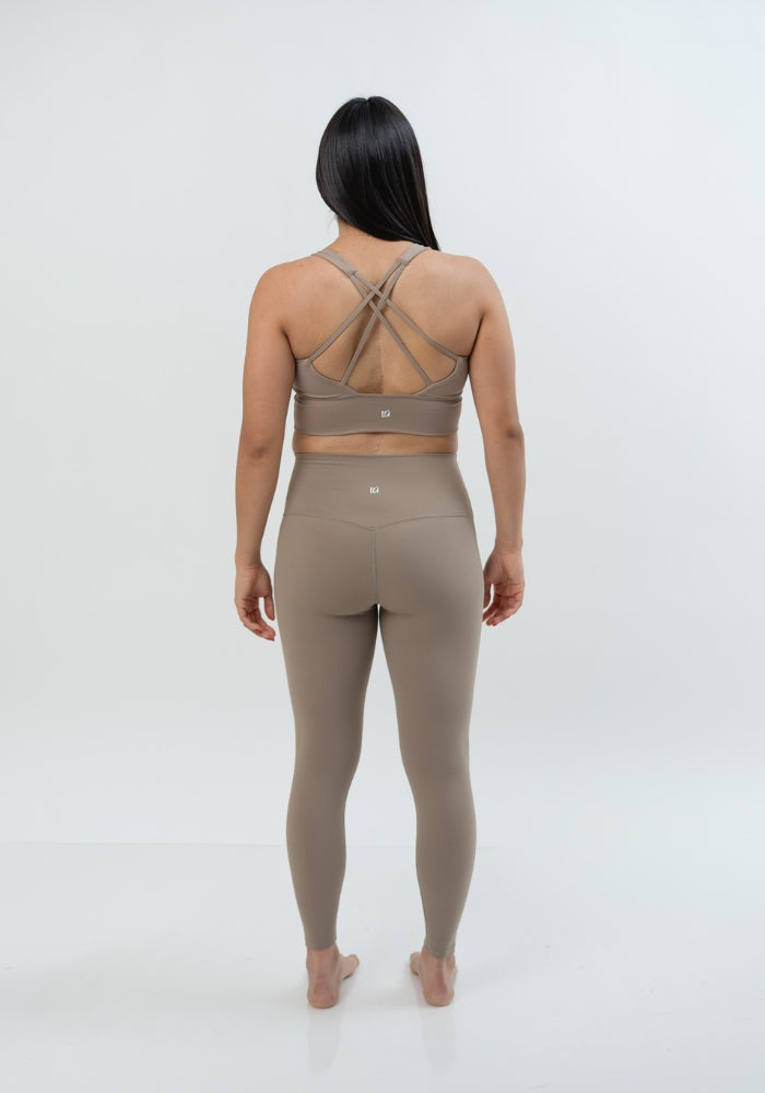 Collection of Silque Leggings in Taupe in a gallery layout