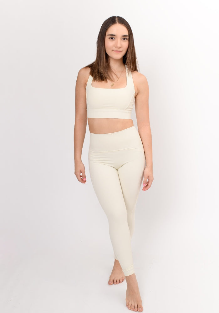 Collection of Pale Ribbed Flow Leggings in a gallery layout