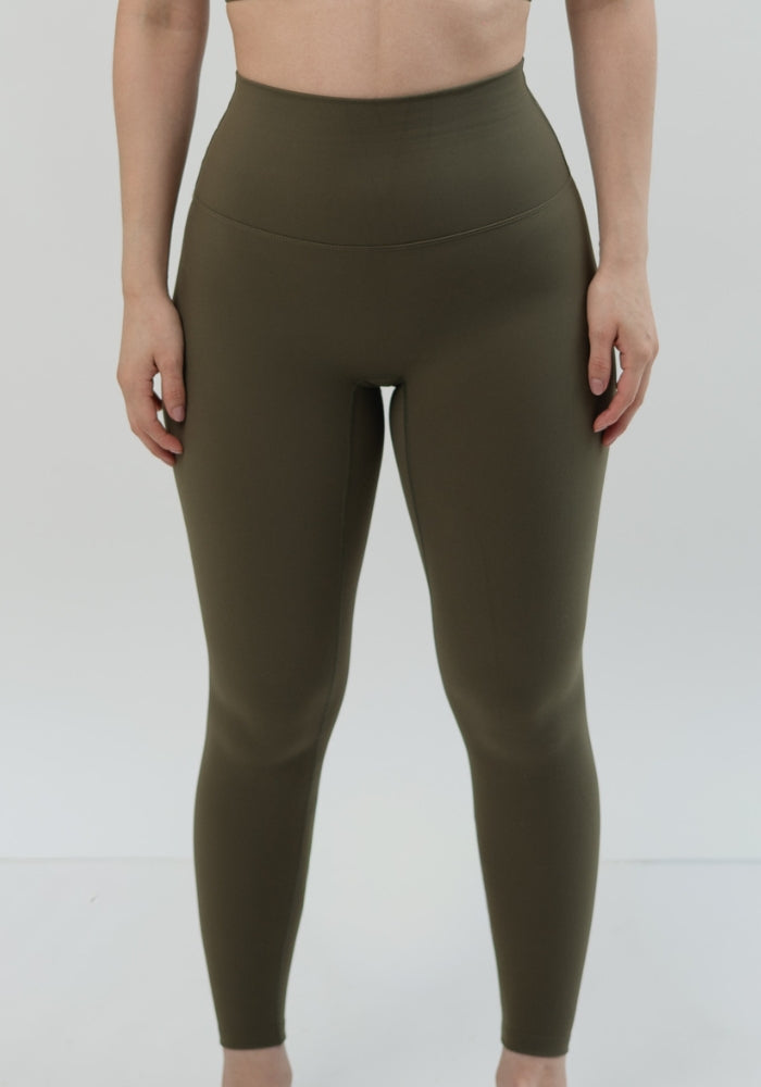 Collection of Silque Leggings In Moss Green in a gallery layout