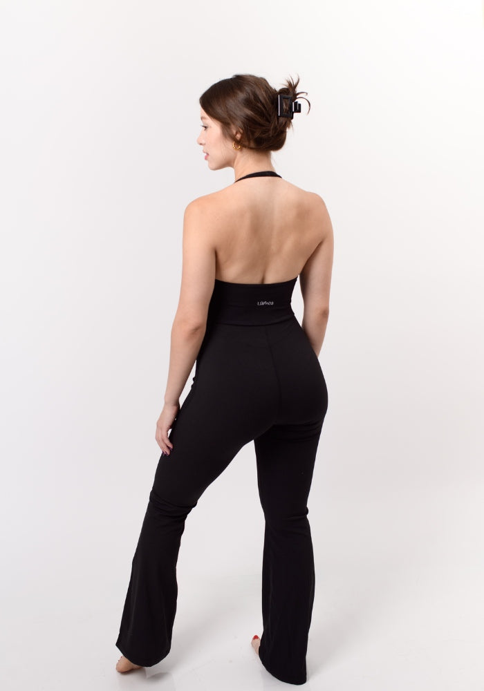 Black Ribbed Jumpsuit