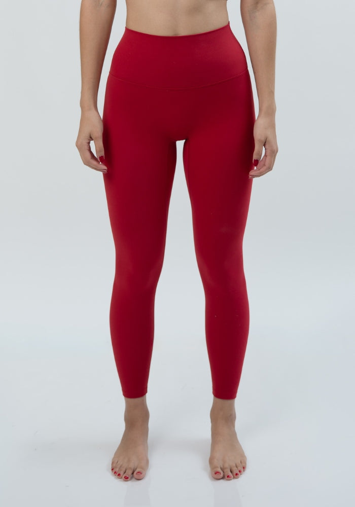 Collection of Silque Leggings in Ruby Red in a gallery layout
