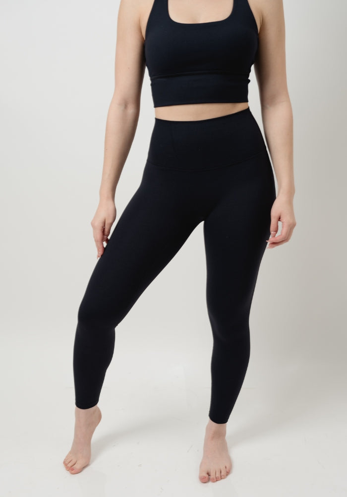 Collection of Black Basic Leggings in a gallery layout