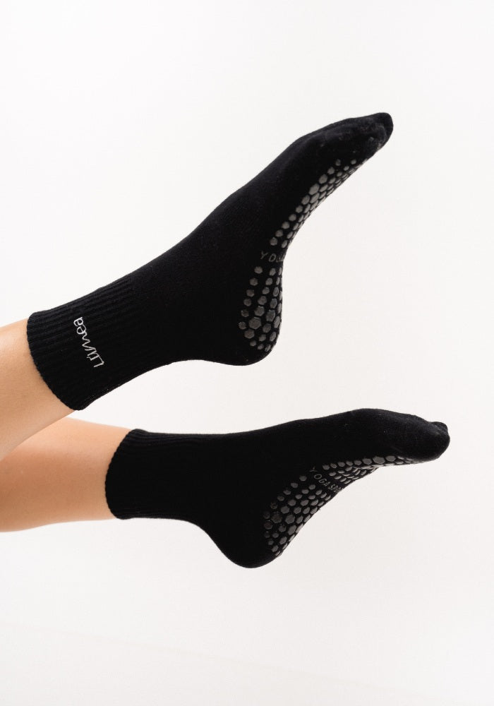 Collection of Black Anti-Slip Socks in a gallery layout