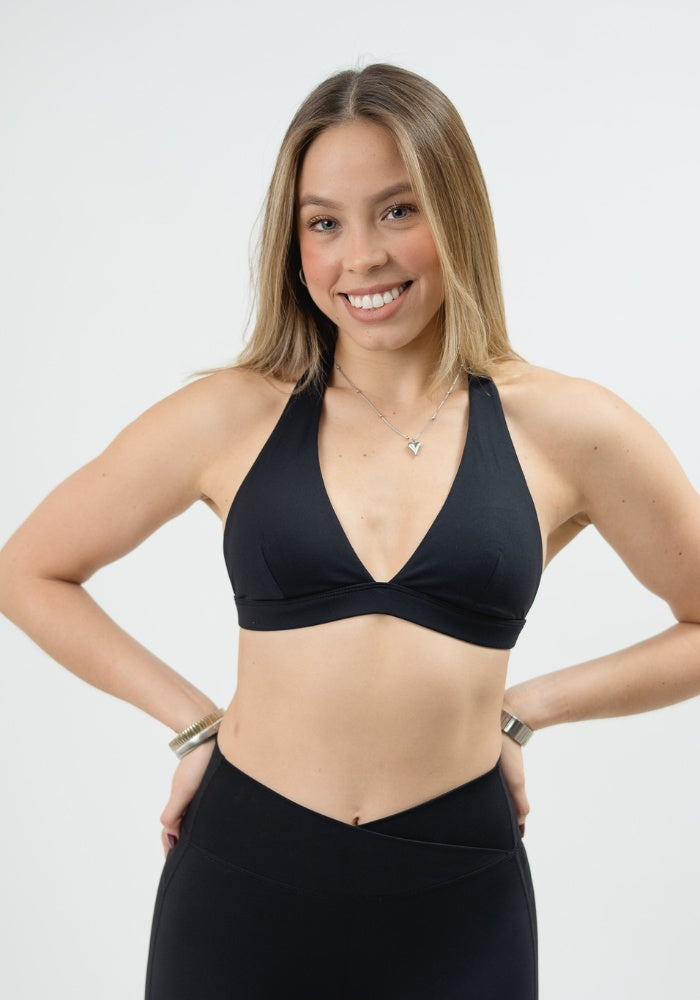 Collection of Black Refine Sport Bra in a gallery layout