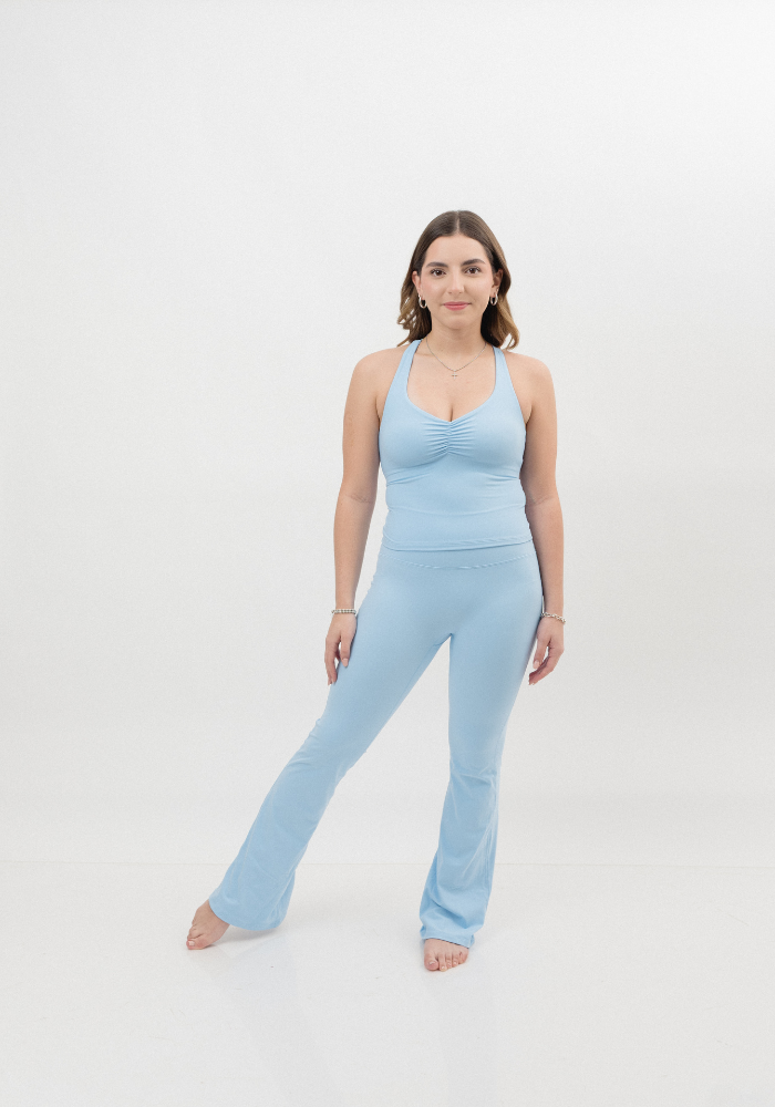 Collection of Soft Blue Essence Tank Top in a gallery layout