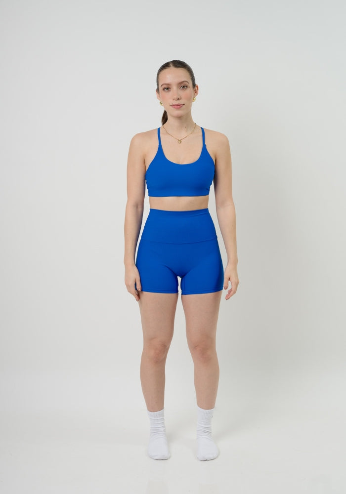 Collection of Blue Blaze Motion Sport Bra in a gallery layout