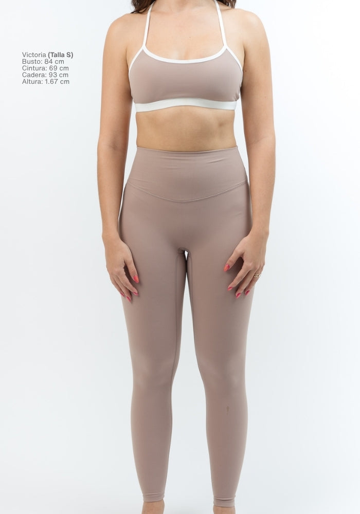 Collection of Silque Contrast Leggings in Pink Clay in a gallery layout